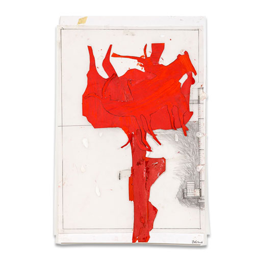 Sati Zech Cut-out 2, mixed media, paper. 60x40cm / 23,5x15,8 inch