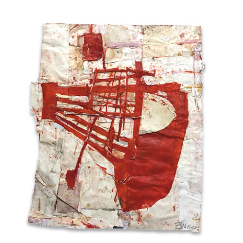 Sati Zech untitled, 2018, mixed media, paper, 120x100cm / 47x39inch